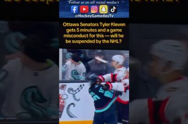 Ottawa #Sens Tyler Kleven gets 5 minute major and game misconduct #NHL #Hockey #icehockey
