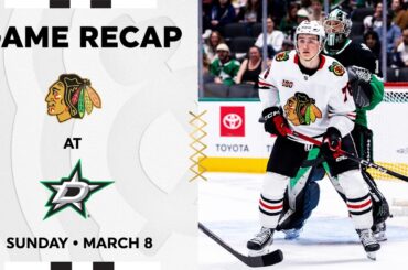 Blackhawks at Stars Game Highlights | 3.8.26