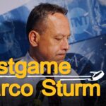 Marco Sturm speaks with media in Pittsburgh after overtime loss