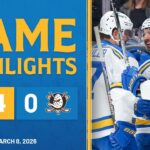 Game Highlights: Blues 4, Ducks 0