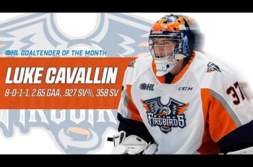 OHL Goaltender of the Month - Luke Cavallin (Flint Firebirds)