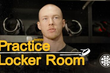 Morgan Geekie shares his thoughts after practice on Wednesday