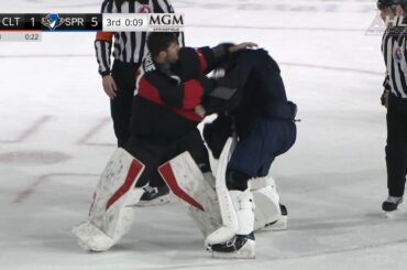 GOALIE FIGHT: Louis Domingue Vs Will Cranley(Dual-Feed)