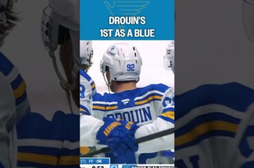 Drouin on the board with the Blues
