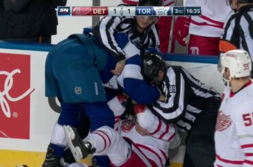 Referees can’t separate Martin and Ott during fight