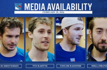 NYR vs PIT: Shesterkin, Kartye, Raddysh & Zibanejad Postgame Availability | Feb. 28, 2026