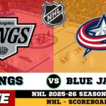 🔴LIVE : Los Angeles Kings Vs Columbus Blue Jackets | NHL 2026 | NHL Live SCOREBOARD