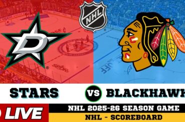 🔴LIVE : Chicago Blackhawks Vs Dallas Stars | NHL 2026 | NHL Live SCOREBOARD