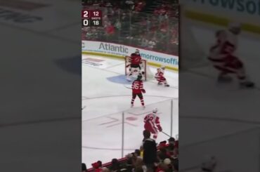 Michael Brandsegg-Nygård reverse hits Jack Hughes 😤🐙 #lgrw #redwings