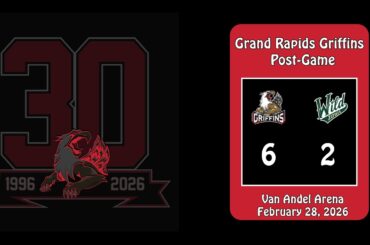 Griffins Post-Game Michael Brandsegg-Nygard, William Lagesson, Amadeus Lombardi, Steph Julien 02.28