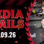 Thomas Chabot, Tim Stützle, Travis Green Pregame Media vs VAN