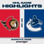NHL Highlights | Senators vs. Canucks - March 9, 2026