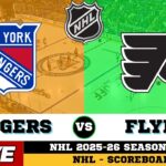 🔴LIVE : New York Rangers Vs Philadelphia Flyers | NHL 2026 | NHL Live SCOREBOARD