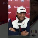 Jon Rahm recounting his night with Tyrrell Hatton #rydercup #golf