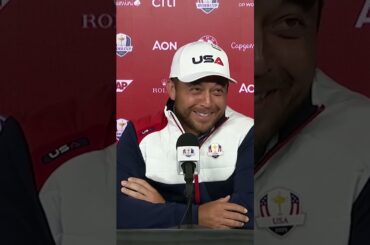 Jon Rahm recounting his night with Tyrrell Hatton #rydercup #golf
