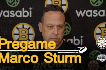 Sturm speaks with the media ahead of matchup vs Kings