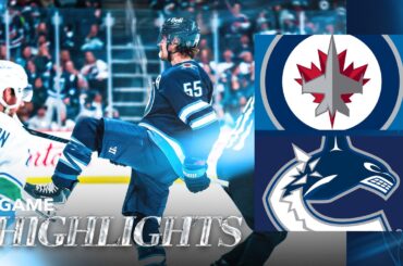 Winnipeg Jets vs. Vancouver Canucks - Game Highlights