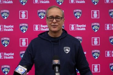 Paul Maurice, Panthers Morning Skate: Florida without Reinhart vs. Detroit Red Wings