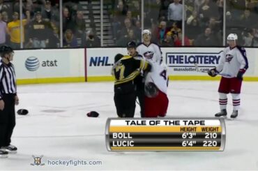 Jared Boll vs Milan Lucic Jan 21, 2010