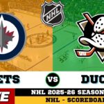 🔴LIVE : Anaheim Ducks Vs Winnipeg Jets | NHL 2026 | NHL Live SCOREBOARD