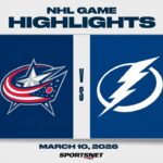 NHL Highlights | Blue Jackets vs. Lightning - March 10, 2026