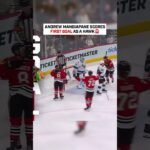 Andrew Mangiapane Gets his FIRST GOAL as a Chicago Blackhawk👏👏