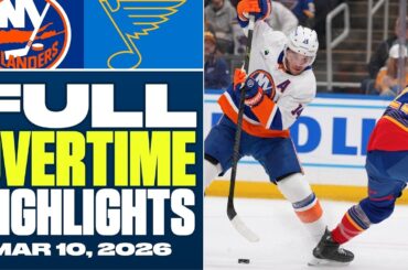 New York Islanders at St. Louis Blues | FULL Overtime Highlights - March 10, 2026