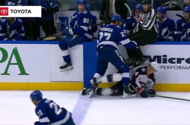 Cole Sillinger Doesn't Like Hit From Ryan McDonagh