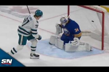 Sharks' Macklin Celebrini Wires Home Backhand Goal For 90th Point Of Season