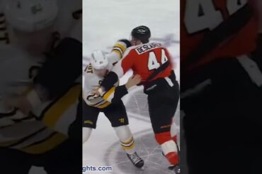 BOS Tanner Jeannot v Nicolas Deslauriers PHI • 2026 MAR 10 #NhL #nhlbruins #letsgoflyers