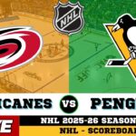 🔴LIVE : Pittsburgh Penguins Vs Carolina Hurricanes | NHL 2026 | NHL Live SCOREBOARD