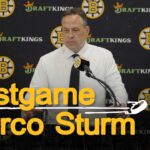 Sturm speaks with the media following 2-1 OTW vs LAK