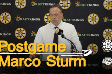 Sturm speaks with the media following 2-1 OTW vs LAK
