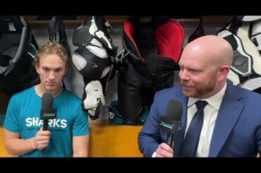 William Eklund After Sharks Wild Win Over Montreal