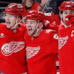Red Wings' Alex DeBrincat Bats Puck Out Of Mid-Air Past Panthers' Sergei Bobrovsky