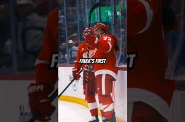 Justin Faulk with a beauty of a backhand for his first goal as a Red Wing