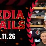 Thomas Chabot, Warren Foegele, Travis Green Pregame Media vs MTL