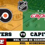 🔴LIVE : Washington Capitals Vs Philadelphia Flyers | NHL 2026 | NHL Live SCOREBOARD