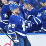 Maple Leafs' William Nylander Buries Backhand Goal After Sweet Feed From Steven Lorentz