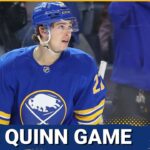 Jack Quinn HAT TRICK leads Buffalo Sabres past San Jose Sharks for 8th straight win