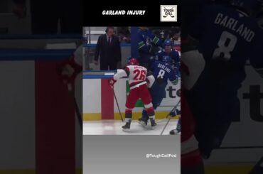 Connor Garland was injured on this unassuming hit by Sean Walker.