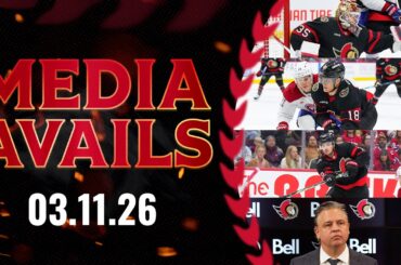 Drake Batherson, Tim Stützle, Linus Ullmark, Travis Green Postgame Media vs MTL