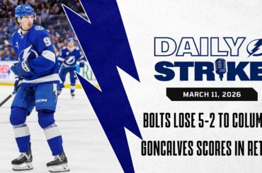 Gage Goncalves Scores in Return To The Lineup but Lightning Lose 5-2 to Columbus