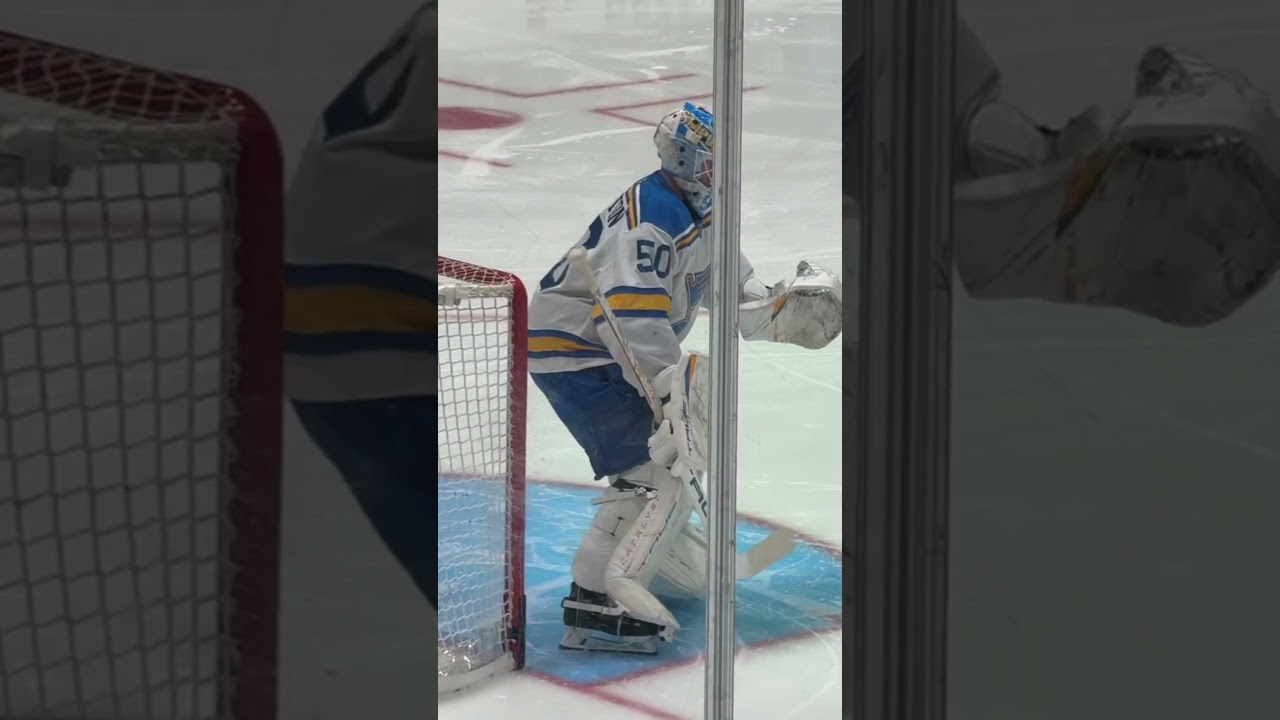Binnington pad strapping 🫡 #goaliegearsnob #stlouisblues #jordanbinnington #truegoalie