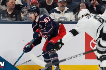 Monahan Falls, Somehow Finds Garland For First With Blue Jackets