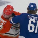 Maple Leafs' Michael Pezzetta, Ducks' Jeffrey Viel Drop The Gloves Off Opening Draw