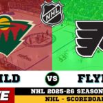 🔴LIVE : Philadelphia Flyers Vs Minnesota Wild | NHL 2026 | NHL Live SCOREBOARD