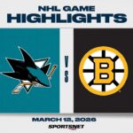 NHL Highlights | Sharks vs. Bruins - March 12, 2026