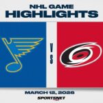 NHL Highlights | Blues vs. Hurricanes - March 12, 2026