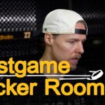 Fraser Minten, H. Lindholm, E. Lindholm and Nikita Zadorov speak after the Bruins 4-2 loss to SJ